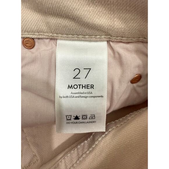 Mother The Dazzler Hover Jeans 27 Date Night Pastel Pink Peach High Rise - Picture 10 of 12